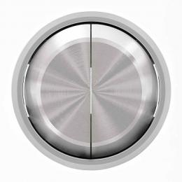 Изображение продукта Лицевая панель ABB Sky Moon выключателя двухклавишного хром 
