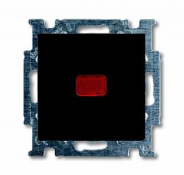 Изображение продукта Переключатель одноклавишный ABB Basic55 10A 250V с подсветкой chateau-черный 