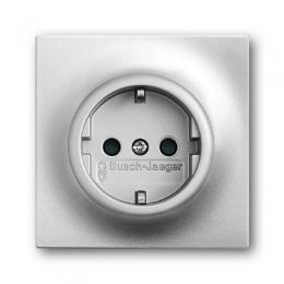 Изображение продукта Розетка ABB Impuls Schuko с/з 16A 250V безвинтовой зажим серебристо-алюминиевый 