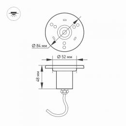 Ландшафтный светодиодный светильник Arlight KT-Aqua-R85-7W Warm3000  - 4