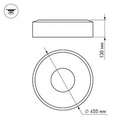 Потолочный светодиодный светильник Arlight SP-Tor-Ring-Surface-R460-33W Day4000  - 4
