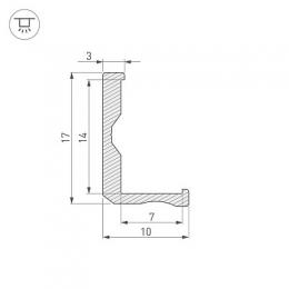 Профиль Arlight ALM-BASE-H10-2000 ANOD  - 2