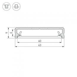 Профиль Arlight ALM-FLAT-S-2000 ANOD  - 3