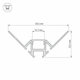 Профиль Arlight ARH-DECORE-S12-INT-2000 ANOD внутренний  - 3