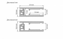 Профиль Arlight KLUS-GLASS-56-2000 ANOD  - 6