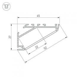 Профиль Arlight KLUS-P45.30-2000 ANOD  - 3