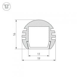 Профиль Arlight PDS-R-2000 ANOD  - 2