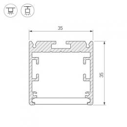 Профиль Arlight SL-ARC-3535-LINE-2500 SILVER  - 2