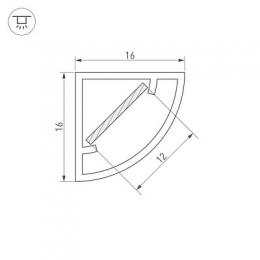 Профиль Arlight WPH-KANT-H16-2000 OPAL  - 3