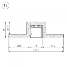 Профиль декоративный Arlight ARL-Line-35-2000  - 2