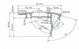 Профиль с экраном Arlight ALU-STAIR-DK-2000 ANOD+FROST  - 2