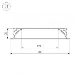 Профиль с экраном Arlight ARH-POWER-W200-F-2000 ANOD  - 3