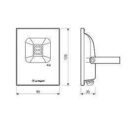 Прожектор светодиодный Arlight 10W 4000K AR-Flat-Ice-10W-220V Day  - 6