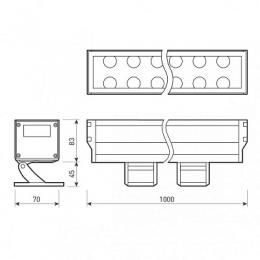 Прожектор светодиодный Arlight 54W 6400K AR-Line-1000XL-54W-230V White  - 3