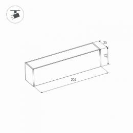 Трековый светодиодный светильник Arlight Mag-Flat-45-L205-6W Day4000  - 3