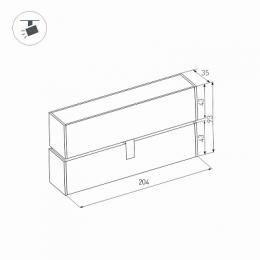 Трековый светодиодный светильник Arlight Mag-Flat-Fold-45-S205-6W Warm3000  - 3