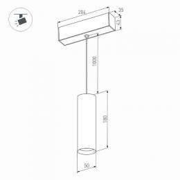 Трековый светодиодный светильник Arlight Mag-Spot-Hang-45-R50-7W Warm3000  - 3