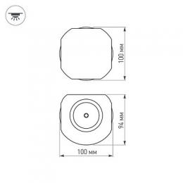 Уличный настенный светодиодный светильник Arlight LGD-Wall-Orb-4B-8W Warm White  - 5