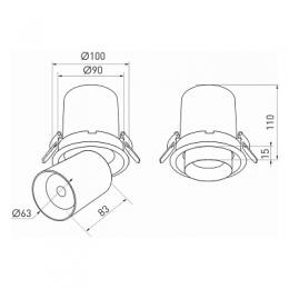 Встраиваемый светодиодный спот Arlight LGD-Pull-R100-10W Warm3000  - 6