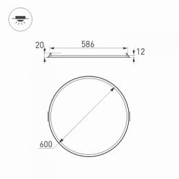 Встраиваемый светодиодный светильник Arlight DL-600S-48W White  - 2