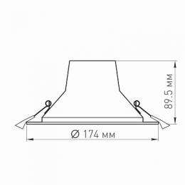 Встраиваемый светодиодный светильник Arlight LTD-Legend-R175-20W Warm3000  - 4