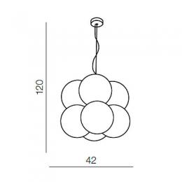 Подвесная люстра Azzardo Aris 8 pendant  - 2