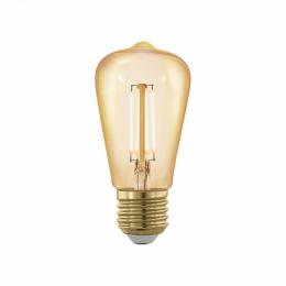 Изображение продукта Лампа светодиодная филаментная диммируемая Eglo E27 4W 1700К золотая 