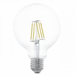 Изображение продукта Лампа светодиодная филаментная Eglo E27 6W 2700К прозрачная 