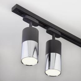 Трековый светодиодный светильник Elektrostandard Avantag черный матовый/хром 6W LTB27  - 3