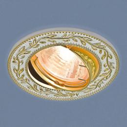Изображение продукта Встраиваемый светильник Elektrostandard 713 MR16 WH/GD белый/золото 