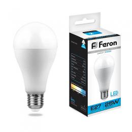 Изображение продукта Лампа светодиодная Feron E27 25W 6400K Шар Матовая LB-100 