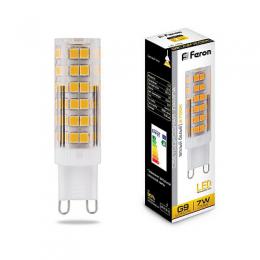 Изображение продукта Лампа светодиодная Feron G9 7W 2700K Прямосторонняя Матовая LB-433 