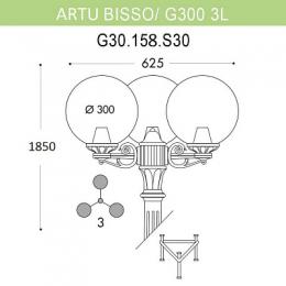 Уличный фонарь Fumagalli Artu Bisso/G300 3L  - 3