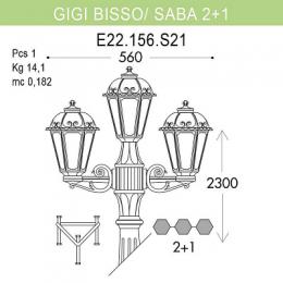 Уличный фонарь Fumagalli Gigi Bisso/Saba 2+1  - 2