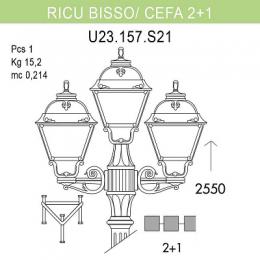 Уличный фонарь Fumagalli Ricu Bisso/Cefa 2+1  - 3