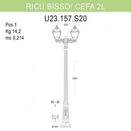 Уличный фонарь Fumagalli Ricu Bisso/Cefa 2L  - 2