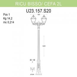 Уличный фонарь Fumagalli Ricu Bisso/Cefa 2L  - 3