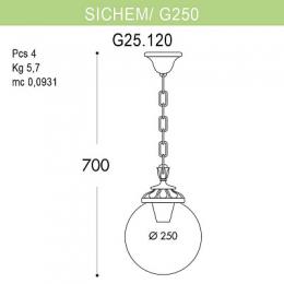 Уличный подвесной светильник Fumagalli Sichem/G250  - 2