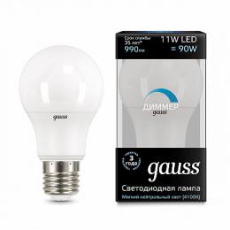 Изображение продукта Лампа светодиодная диммируемая Gauss E27 11W 4100K матовая 