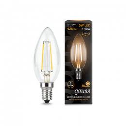 Изображение продукта Лампа светодиодная филаментная Gauss E14 5W 2700К прозрачная 