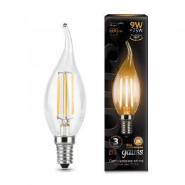 Изображение продукта Лампа светодиодная филаментная Gauss E14 9W 2700К прозрачная 