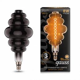 Изображение продукта Лампа светодиодная филаментная Gauss E27 8W 2700K серая 