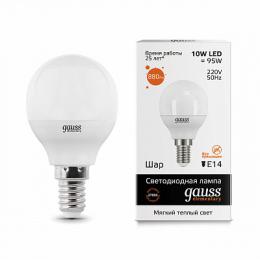Изображение продукта Лампа светодиодная Gauss E14 10W 3000K матовая 
