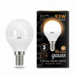 Изображение продукта Лампа светодиодная Gauss E14 9.5W 3000K матовая 