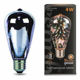 Изображение продукта Лампа светодиодная Gauss E27 4W RGB разноцветная 