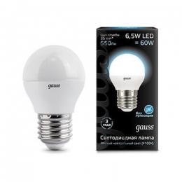 Изображение продукта Лампа светодиодная Gauss E27 6.5W 4100K матовая 