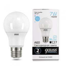 Изображение продукта Лампа светодиодная Gauss E27 7W 6500K матовая 