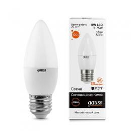 Изображение продукта Лампа светодиодная Gauss E27 8W 3000K матовая 