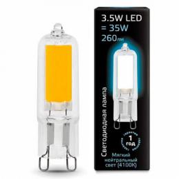 Изображение продукта Лампа светодиодная Gauss G9 3.5W 4100K прозрачная 