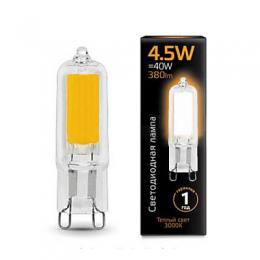 Изображение продукта Лампа светодиодная Gauss G9 4.5W 3000K прозрачная 